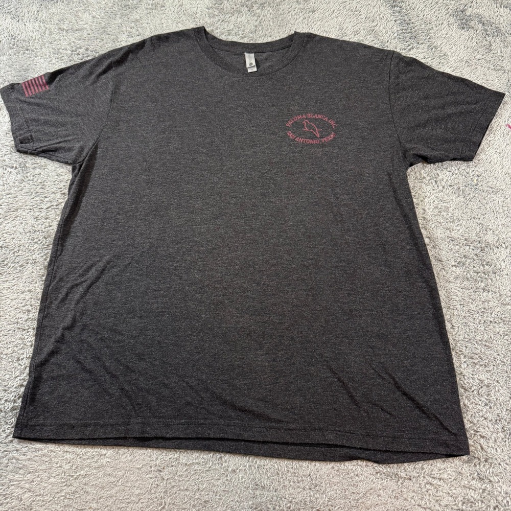 Next Level Mens Paloma Blanca San Antonio T Shirt XL Charcoal Gray Tri-Blend Tee